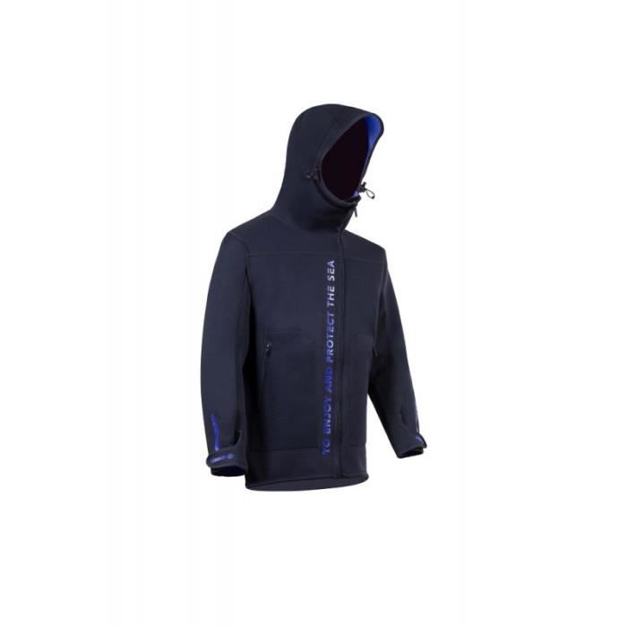 Veste de ski mixte en néoprène Beuchat - Noir - Manches longues - Respirant