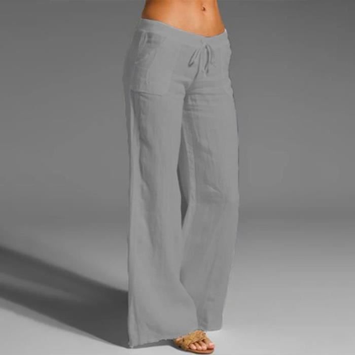 Pantalon Jogging Femme Taille Haute Coton Ample Training Sport Yoga Fitness  Pantalon de Survêtement Automne Hiver, gris clair gris clair - Cdiscount  Prêt-à-Porter