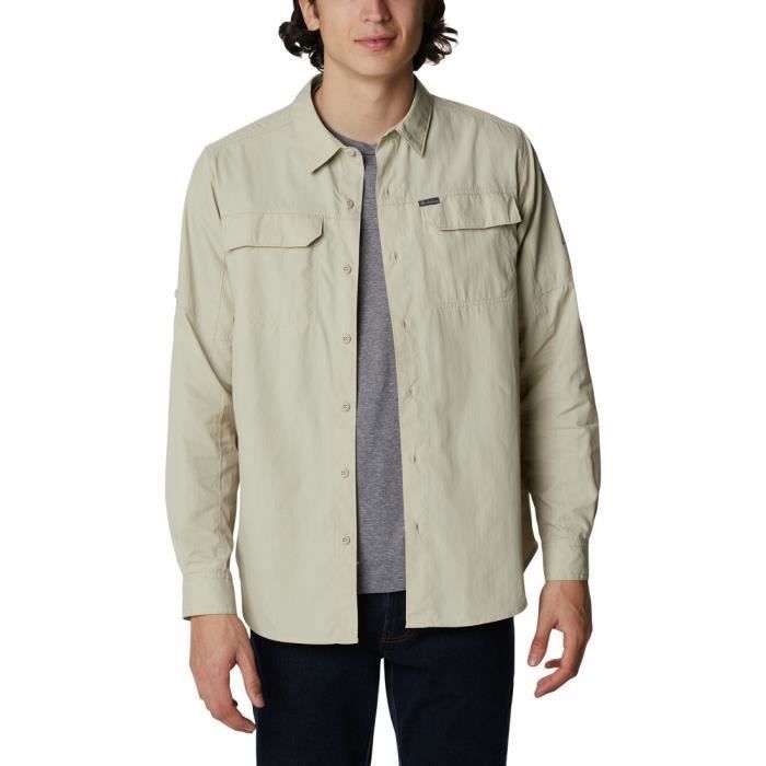 Chemise Columbia PFG Beige – Femme XL – Manches Longues – Pêche Plein Air