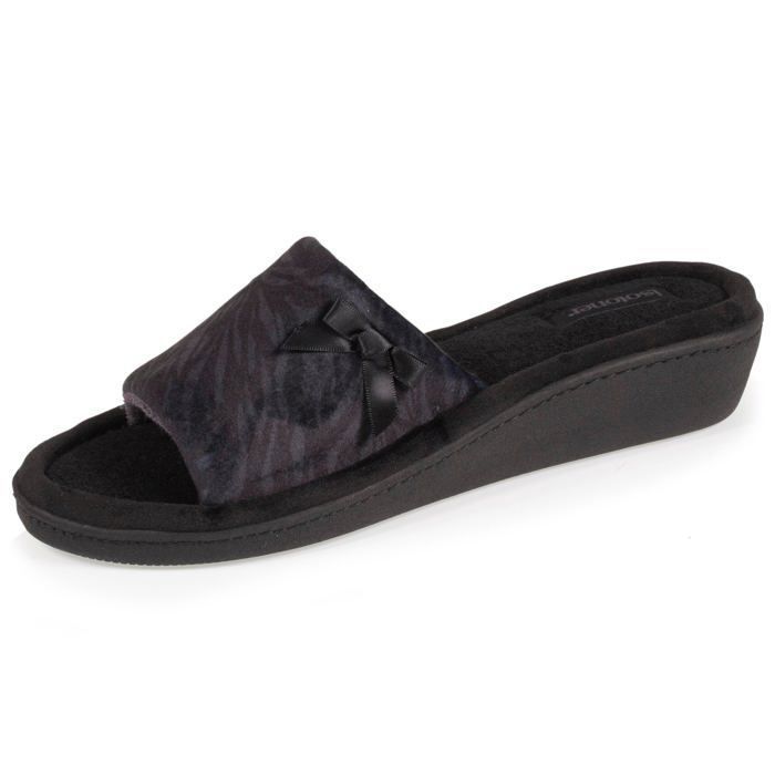 Pantoufle femme ouverte hot sale devant