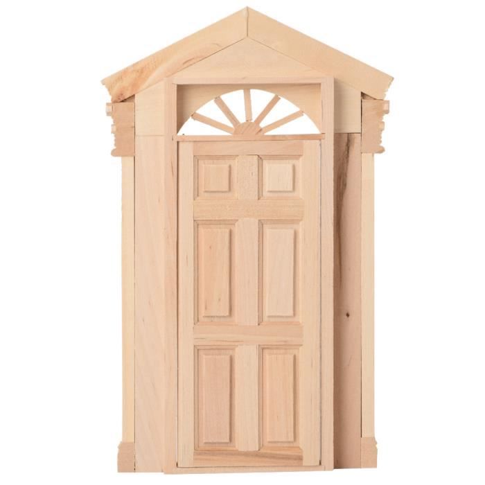 Mini Porte De Maison De Poupée En Bois, Porte Féerique Miniature De Couleur Vive Pour Bricolage Sc Ne 1 12 Artisanat De Meubles De Maison De Poup E