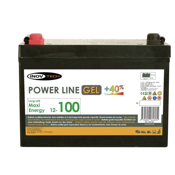 Elektron Batterie Auxiliaire Power Line Gel 100 A Achat Vente