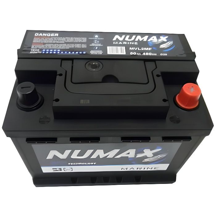 Batterie de démarrage Loisirs/Camping-cars Numax Marine LB2 MVL2MF 12V 60Ah / 480A