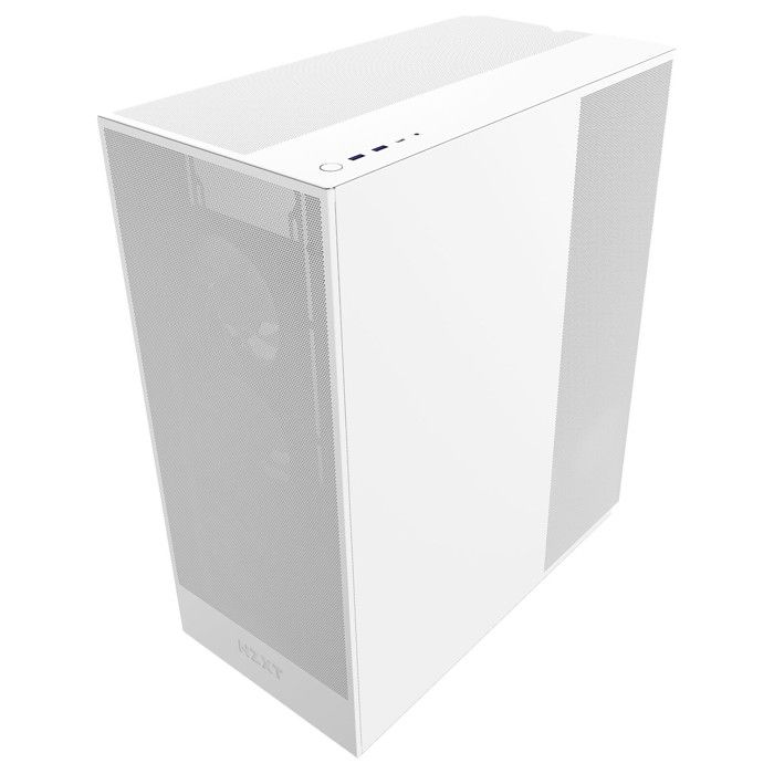 Boîtier moyen-tour - NZXT - H7 Flow - Blanc - Refroidissement performant - Verre trempé