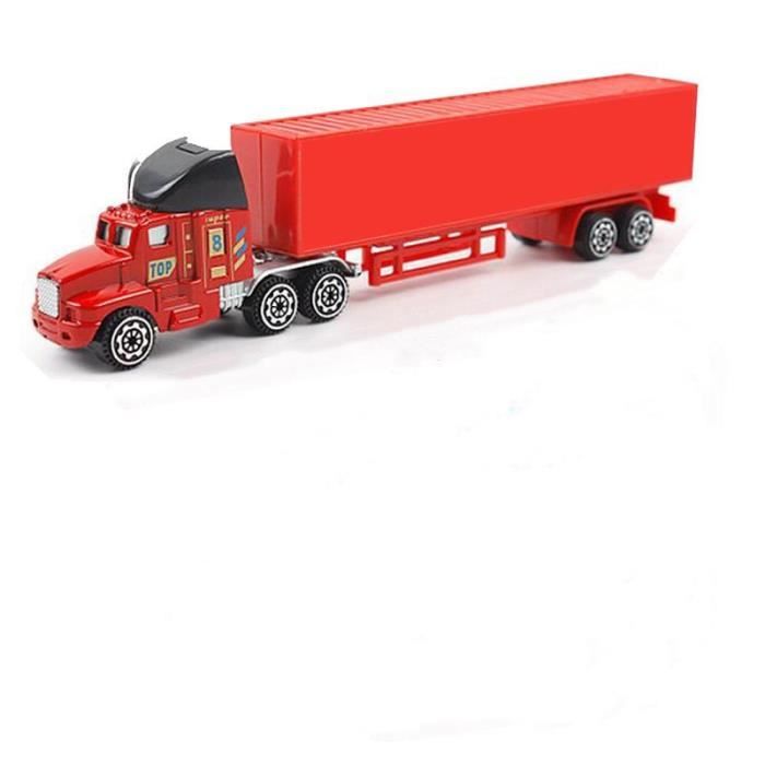 Mogicry Grand jouet jouet américain camion frottement jouet camion conteneur un coup de pouce requis cadea camion noir convenable pour les âges garçons et filles camion américain pour les enfants 3