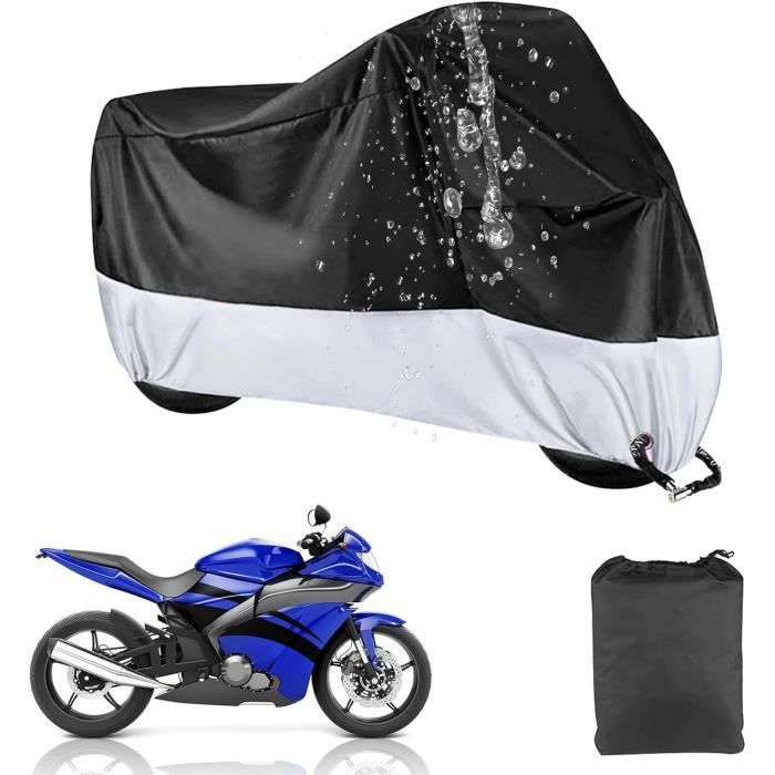 Housse Moto Extérieure XL Étanche - Protection Totale Pluie, UV, Poussière - Taille XL (230x95x125 Cm)