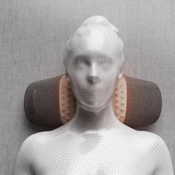 Shipenophy Oreiller de soutien cervical chauffant Oreiller de soutien