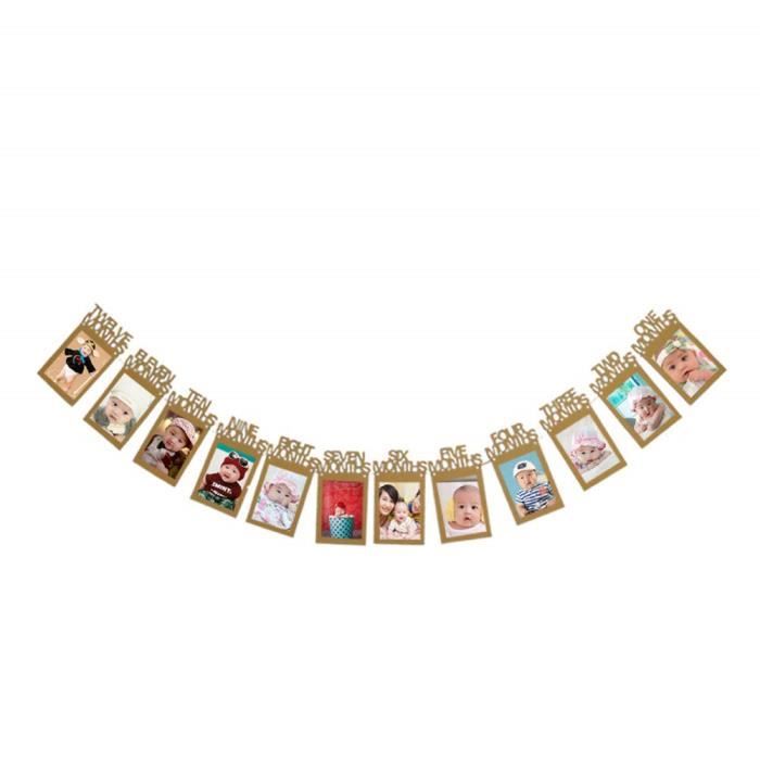 Anniversaire Bruant Guirlande Bebe Photo Banniere Bebe 1 12 Ebe 1 12 Mois Photo Prop Partie Bruant Decor Epaissi Carte Cdiscount Maison