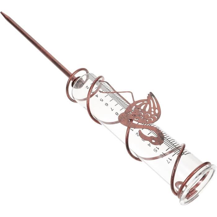 2 Pluviomètres De Précision En Verre - 14 Cm - Échelle Pouces/Millimètres - Pour Jardin Et Extérieur