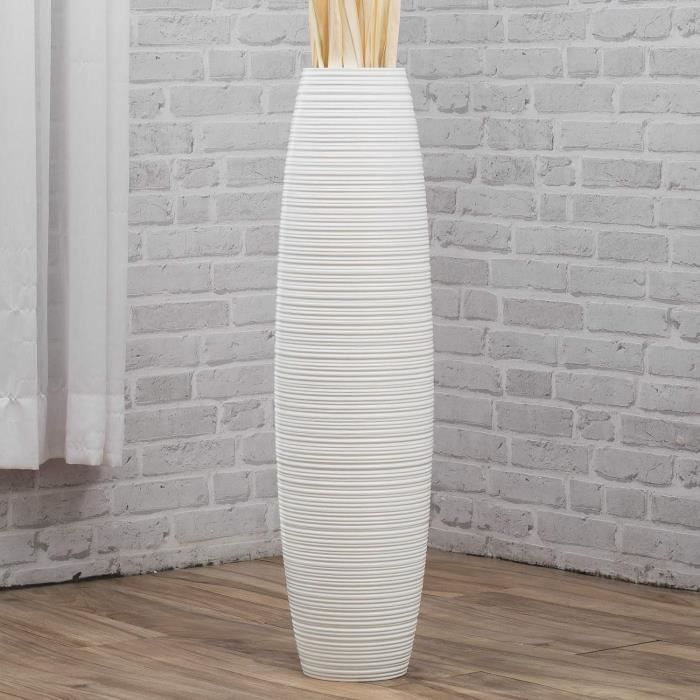 Leewadee Grand Vase à Poser au Sol - Vase à Poser au Sol pour Branches décoratives, Vase Haut Design Forme cheminée, 90 cm, écru en destockage et reconditionné chez Leewadee Grand Vase à Poser au Sol - Vase à Poser au Sol pour Branches décoratives, Vase Haut Design Forme cheminée, 90 cm, écru en destockage et reconditionné chez