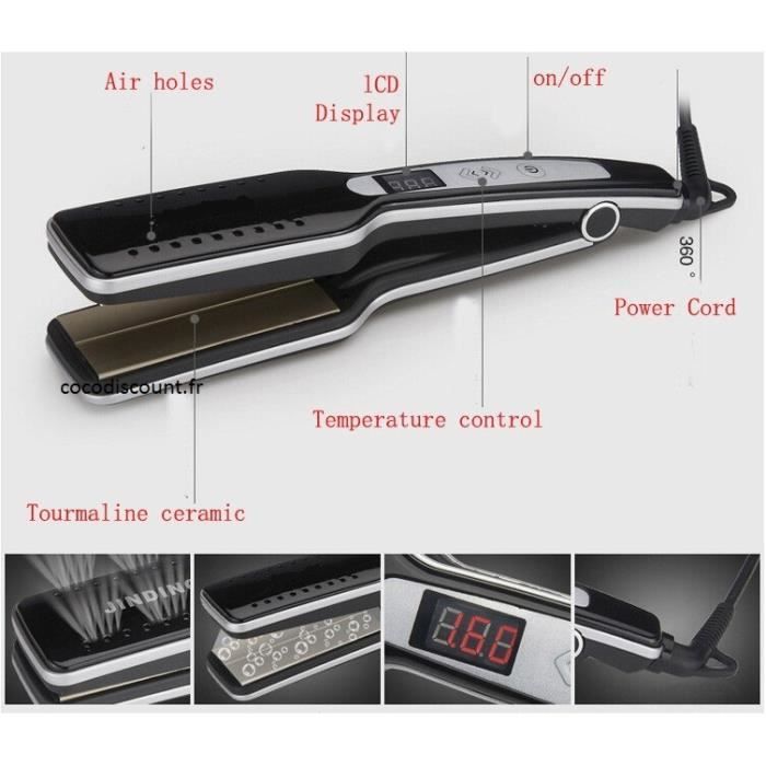 FER A LISSER LISSEUR VAPEUR CERAMIQUE PLAQUE XXL T° REGLABLE