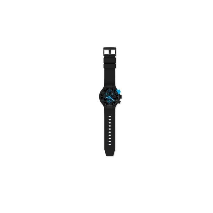 Bracelet silicone / plastique homme - SWATCH - Montre Swatch Checkpoint  Blue - Couleur de la matière:Noir Mouvement à Quartz, - Achat/vente montre  - Soldes sur Cdiscount