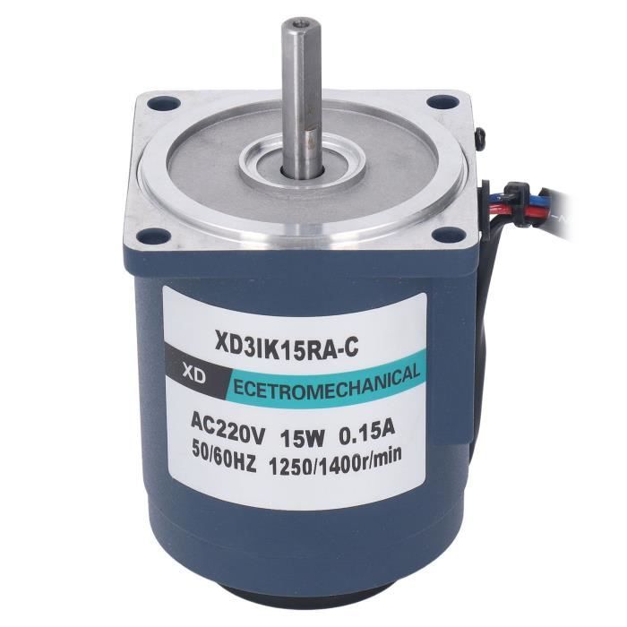 Moteur Asynchrone Monophasé 220V 6W Avec Réducteur - Vitesse Réglable Et Réversible Pour Machines Diverses