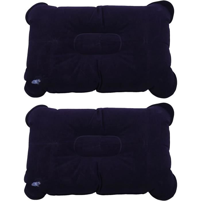 Lot De 2 Coussins Gonflables Ruiting – Carrés, Floqués, Pour Camping Et Randonnée, Super Confortables
