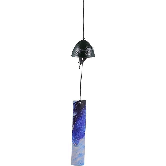 Carillon De Vent Japonais En Fonte Vert - Lot De 2 Cloches Pour Jardin, Balcon Ou Intérieur | Décoration Apaisante Porte-Bonheur