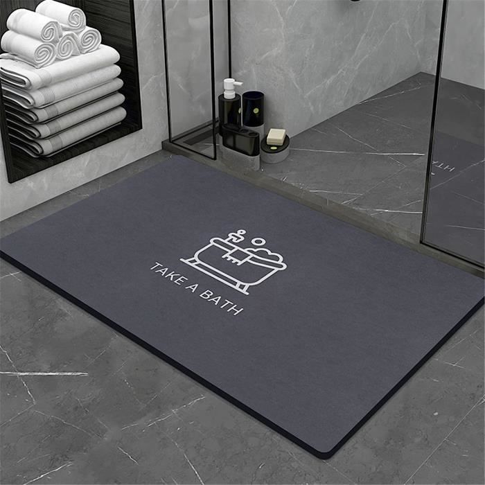 SOLUSTRE 2pièces Tapis De Bain Absorbant Diatomite De Antidérapant Pour
