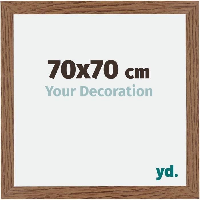Cadre Photo 70x70 cm - Chêne Foncé - MDF - Como