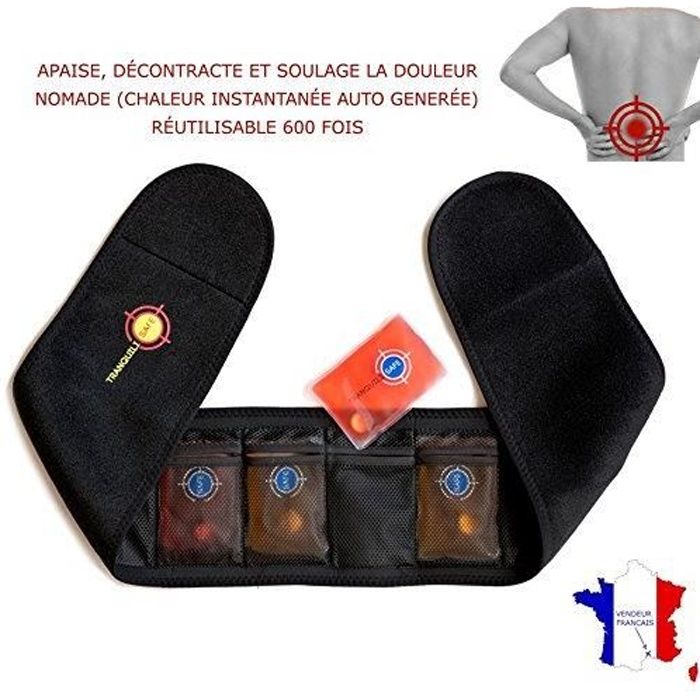 Ceinture lombaire chauffante nomade TRANQUILISAFE soulage et