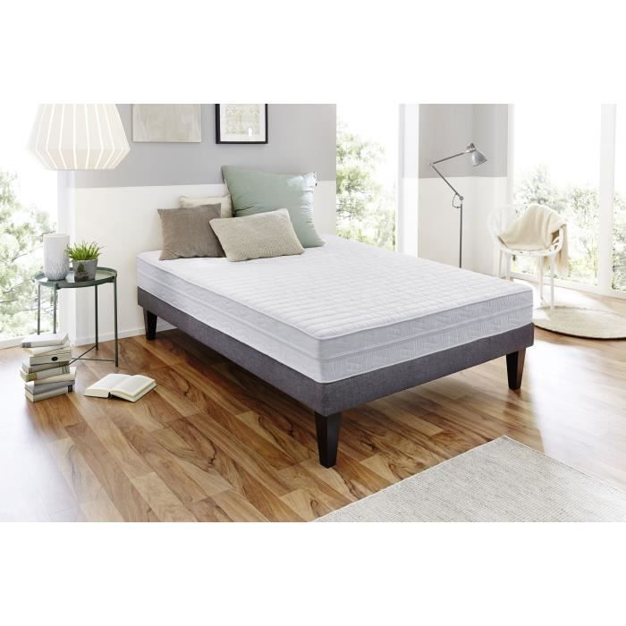 Matelas 140x190 cm Iris, mémoire de forme, 20 cm, 10 zones de confort,  indépendance du couchage, réversible, orthopédique - Cdiscount Maison