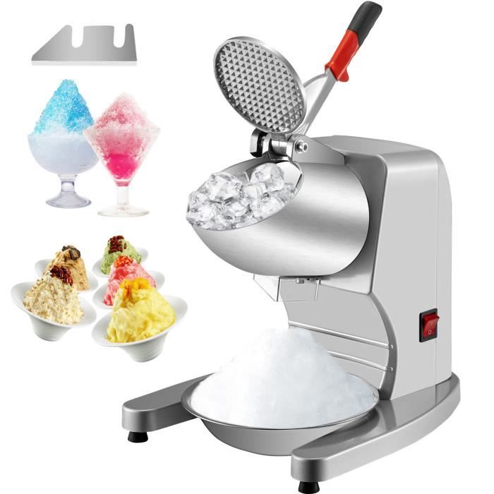 Broyeur à Glace - VEVOR - 300W Machine à Glace Pilée à Double Couteau - Argenté 220V