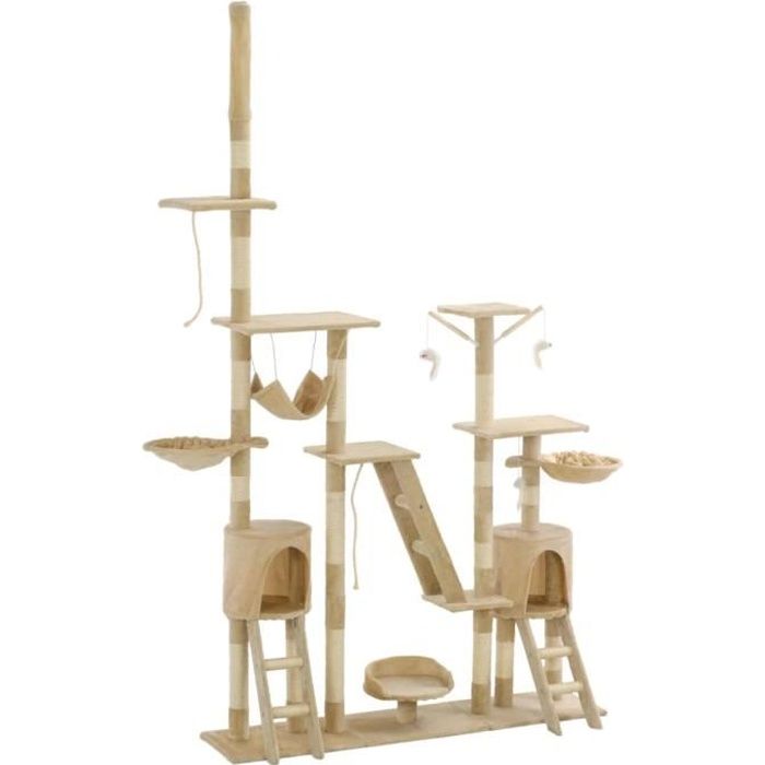 Vidaxl Arbre à chat avec griffoirs en sisal 230-250 cm - vue 2