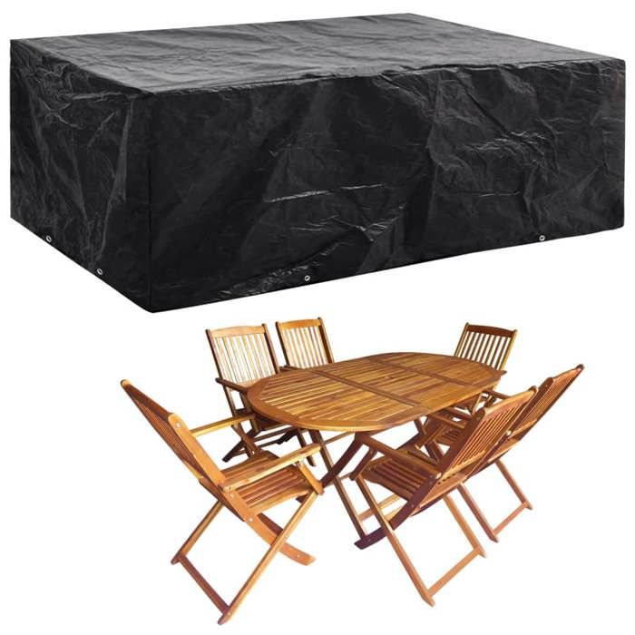Housse De Protection Pour Table De Jardin Rectangulaire – 170x130x30 Cm, Tissu Oxford 420D Imperméable