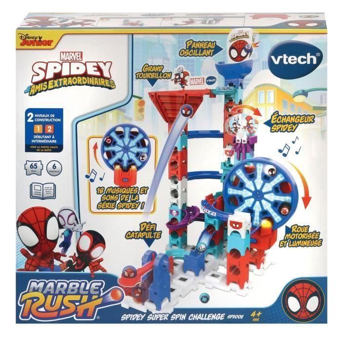 Marble Rush Spidey Super Spin Challenge SP300E 4 ans + 65 pieces et