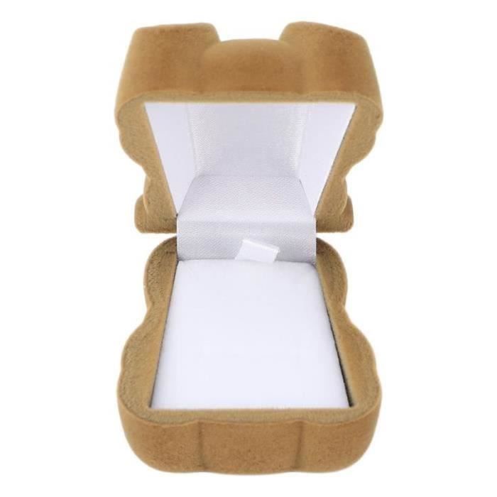 Boîte à Bijoux En Cuir Synthétique Gris Bleuté - Écrin à Boucles D'oreilles Ou Bagues, Cadeau élégant Et Pratique