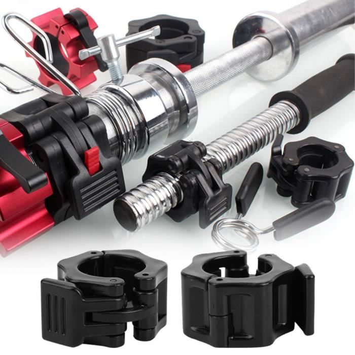 Articles de Sport 4 pièces haltère Pince à Ressort haltérophilie Musculation Serrure Pince Spinlock haltère Collier Serrure(RvSky