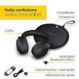 Jabra Evolve2 85 Casque PC Sans Fil  Casque Audio certifie UC avec Reduction du Bruit et Batterie Longue Duree  Adaptateur Bluet-1