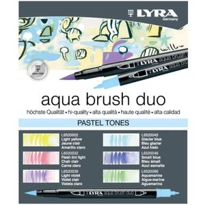 Stylo Feutre Pinceau Lyra Aqua Brush Duo - Rouge De Venise - Lot De 10 - Idéal Pour Dessin Et Aquarelle
