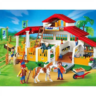 Barrière Playmobil Pour Centre équestre (set 4190) - Réf. 30223560 - Occasion En Bon état