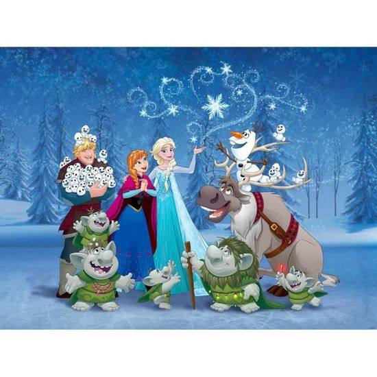 Papier Peint La Reine Des Neiges Disney Qualite Numerique Collection 100 Licence Disney Frozen Anna Elsa Sven Olaf Krist Achat Vente Papier Peint Papier Peint Xxl Intisse La Cdiscount