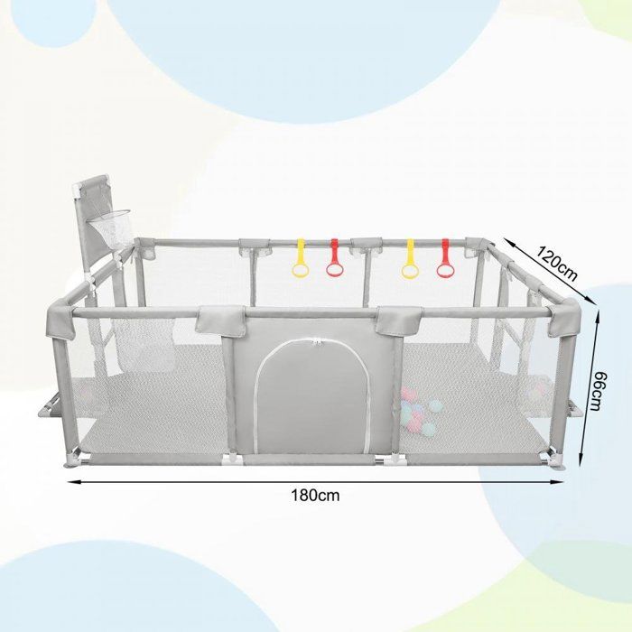 Parc Bébé Modulable Et Grand XUANYU 160x120x66 Cm - Barrière De Jeu Avec 8 Ventouses, Tissu Oxford, Sac De Rangement. Sécurisé Pour 0-6 Ans.