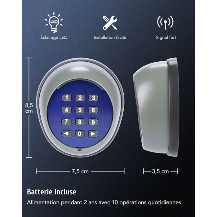 Clavier à Code sans Fil - JIANGZHA - Compatible CO-Z - Portée 200m ...