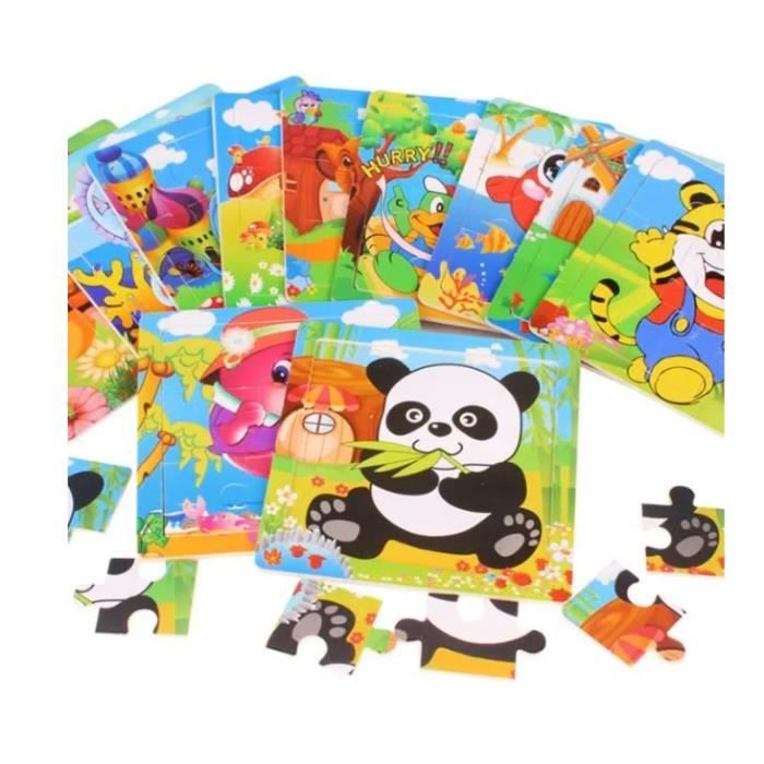 Puzzle GENERIQUE 6 puzzles d'animaux en bois pour les enfants