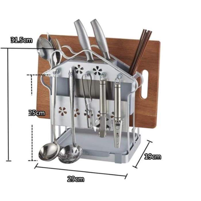 Accessoire Rangement Casseroles WYJW - Rack De Rangement Pour Couvercles En Aluminium - Support Mural Pour Cuisine, Gain De Place - Couleur Argent Accessoire Rangement Mural