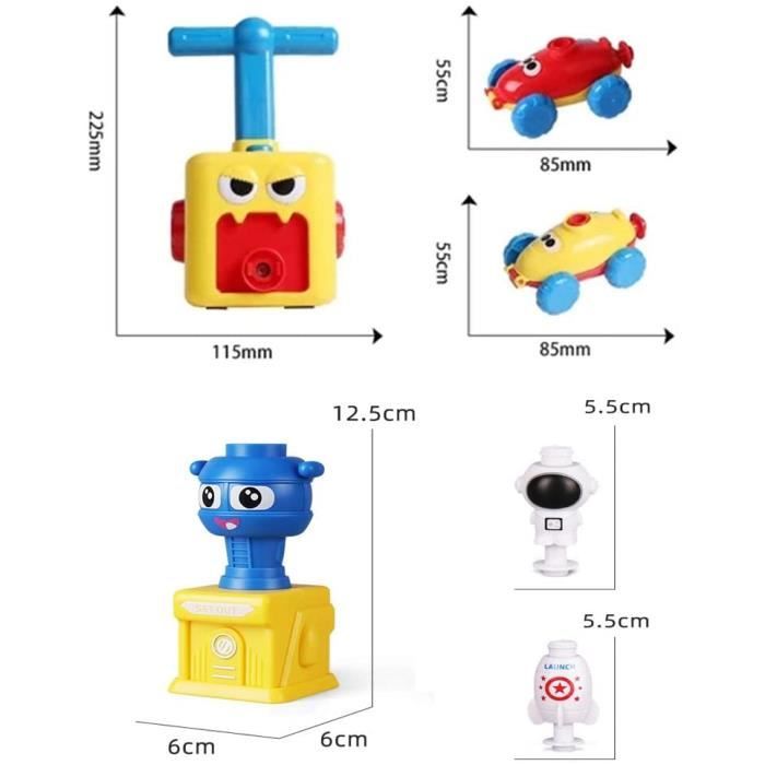 Jouet Voiture Ballon À Propulsion Aérienne Expérience Scientifique Sans | Jouet de Lancement de Ballon avec Pompe à Main Pour Fille Élève École Primaire Salle De Classe Fête D'Anniversaire