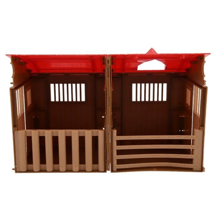 60 Pièces De Clôture De Ferme En Plastique – Jouet DIY Pour Animaux, Chevaux, Décoration Miniature – Accessoire De Corral – Brun, 9x4x0.8 Cm