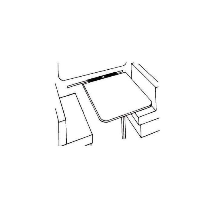 Rail De Table Aluminium Pour Caravane Camping-Car Bateau – Système Coulissant Blocable