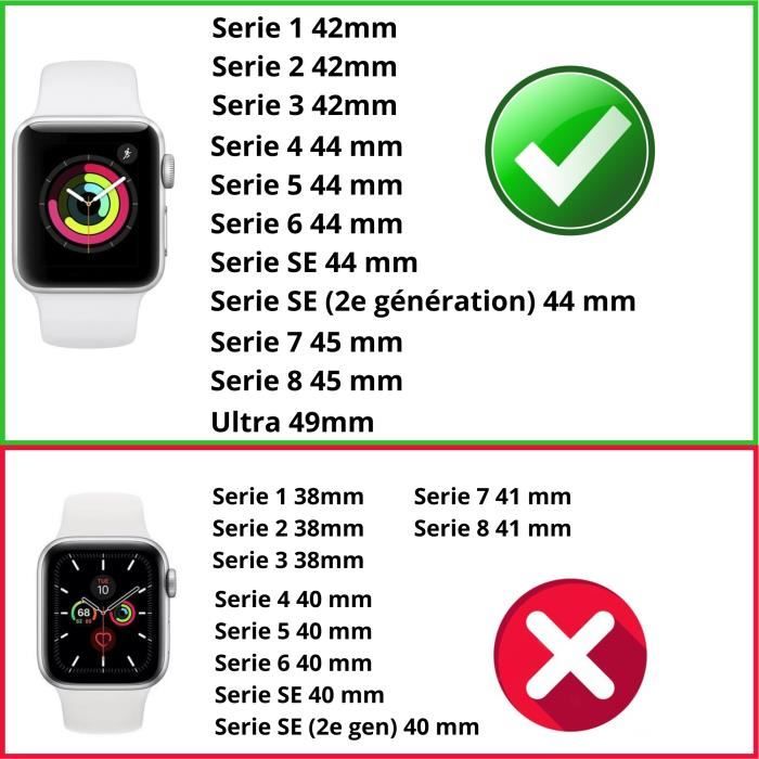 Montre Connectée Apple Watch Taille Poignet Simple Tour Cuir De Vachette  Graissé Apple Watch Gold 42 Mm