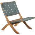 Lot de 2 fauteuils de jardin VERONE en bois d'acacia FSC et corde - coloris vert-2