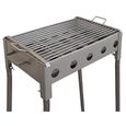 Barbecue rectangulaire en acier inoxydable coloris Gris - 33 x 33 x 60 cm-2