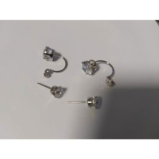 Boucle d'oreilles puce serti griffe Diamant rond or jaune (AL3001R