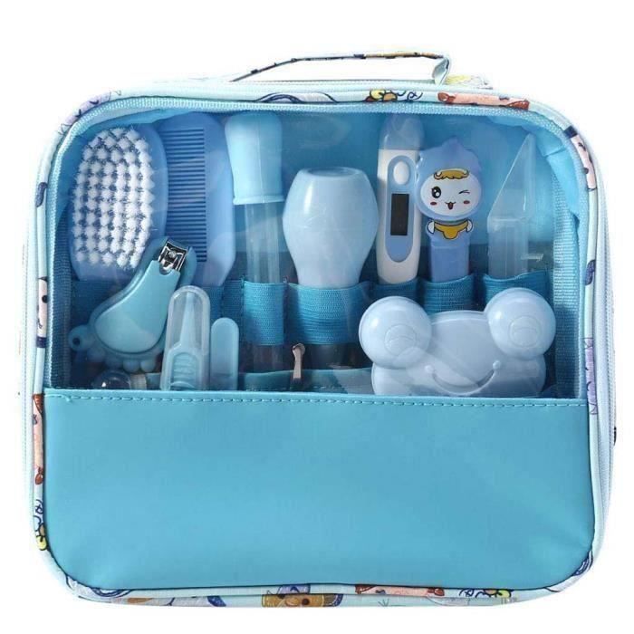 15PCS Trousse De Soin Bebe Kit Trousse De Toilette Bebe Pour Prendre Soin Kit De Soins Pour Bébé Professionnel Sans BPA Accessoires Bebe Naissance Garçon Pour Voyage Maison - Bleu | Votre