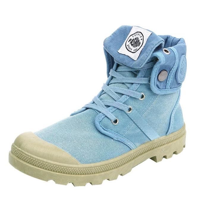 Femmes Bottes Palladium Style Fashion High top Militaire Cheville