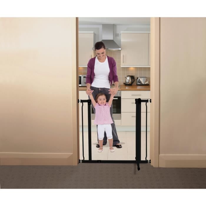 Barrière pour bébé en métal à fermeture automatique Boston de Dreambaby® -  noir 