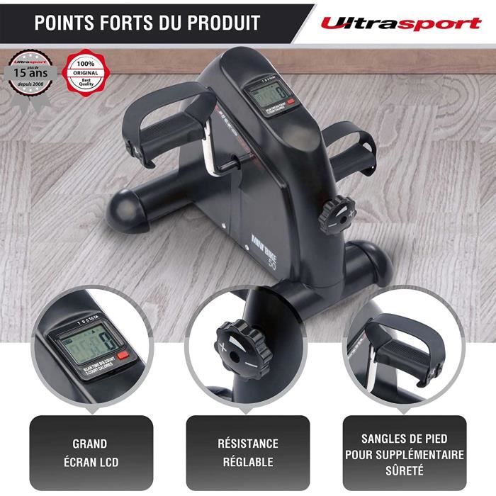 Ultrasport Mini Bike velo d exercice Compact Exercice pour Les Bras et Les Jambes Exercice a pedales ideal pour Les Personne3 Cdiscount Sport