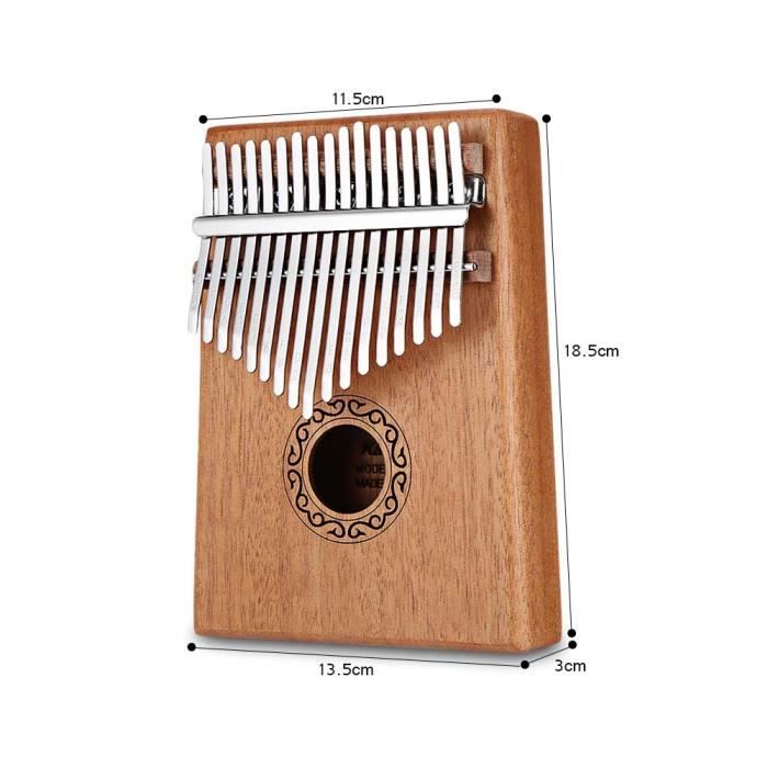 Instruments de musiques GENERIQUE Piano à pouce Kalimba LT‑K17S Portable en  Acajou 17 Touche pour Débutants - Bleu