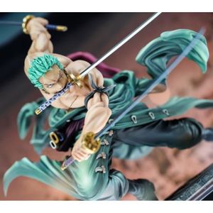Figurine Roronoa Zoro One Piece 21cm - 2 Visages Et 3 Sabres - PVC 2023